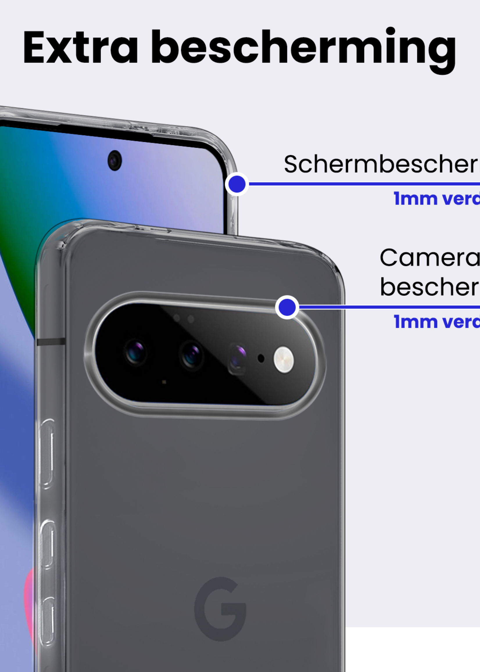 BTH BTH Google Pixel 11 Hoesje Siliconen - Transparant - 2 PACK