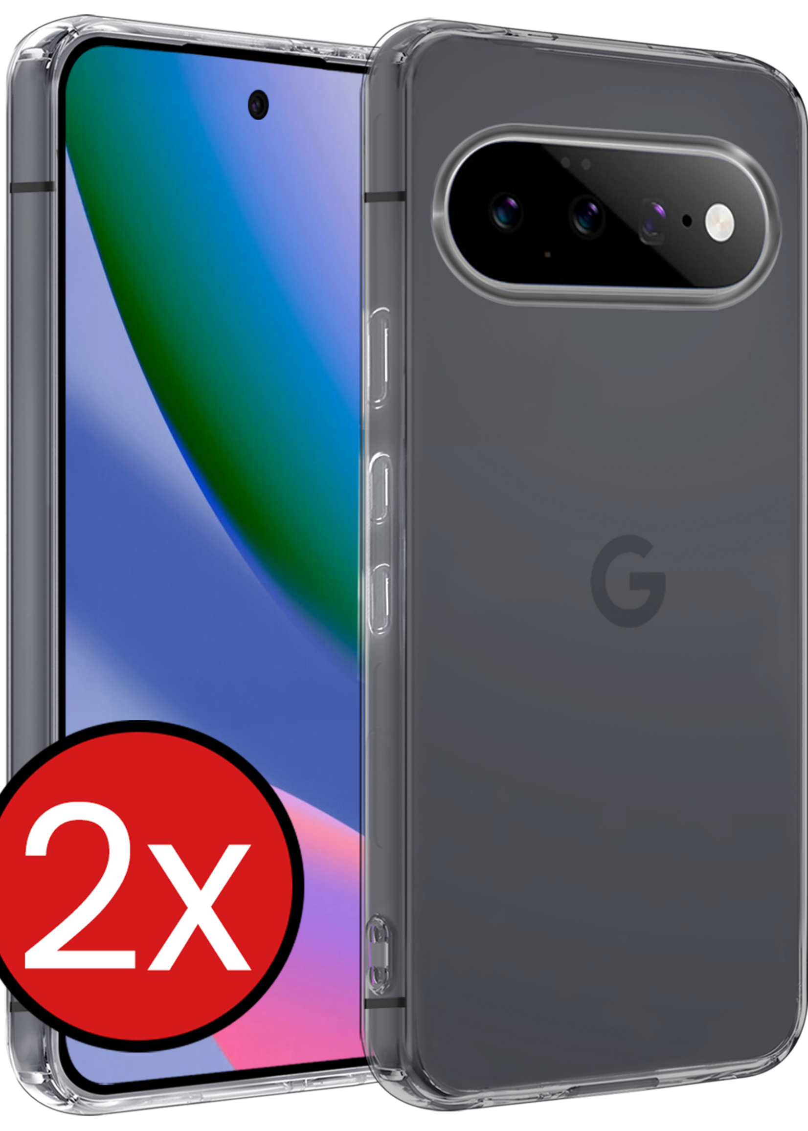 BTH BTH Google Pixel 11 Pro Hoesje Siliconen - Transparant - 2 PACK