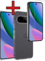BTH BTH Google Pixel 11 Pro Hoesje Siliconen Met Screenprotector - Transparant