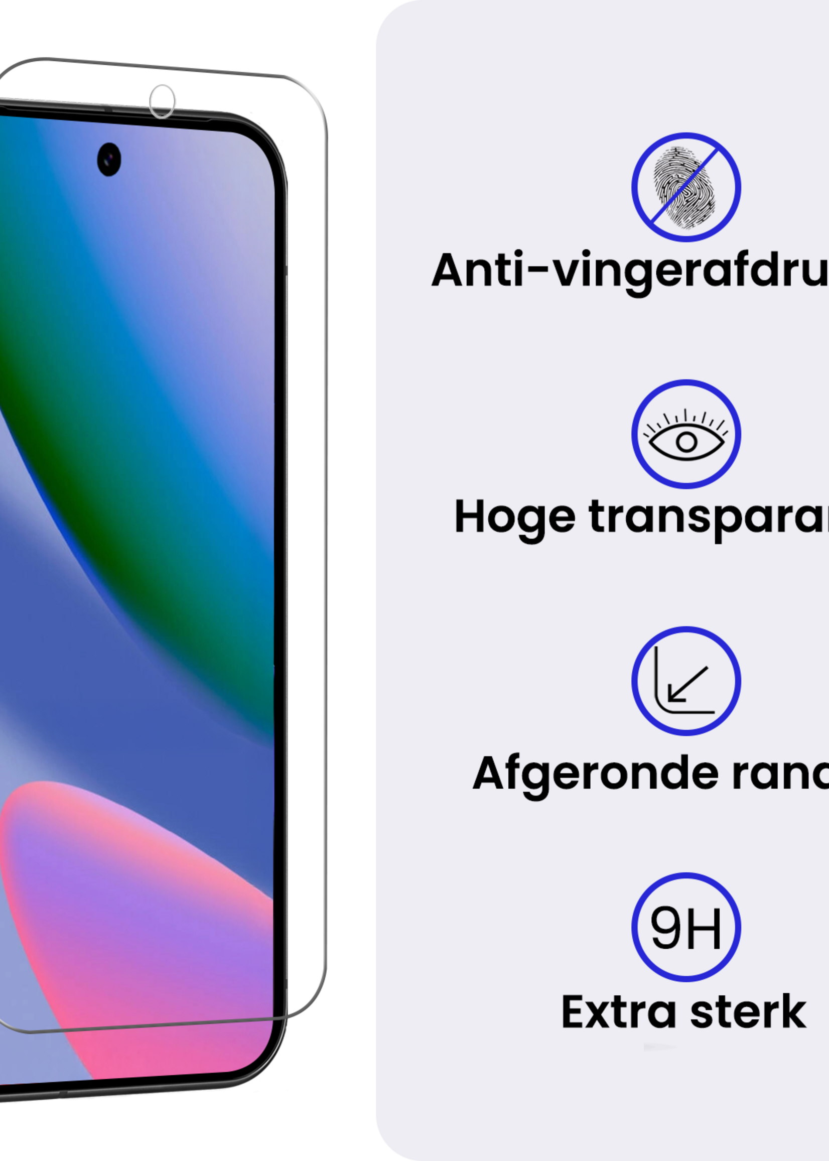 BTH BTH Google Pixel 11 Pro Hoesje Siliconen Met 2x Screenprotector - Transparant