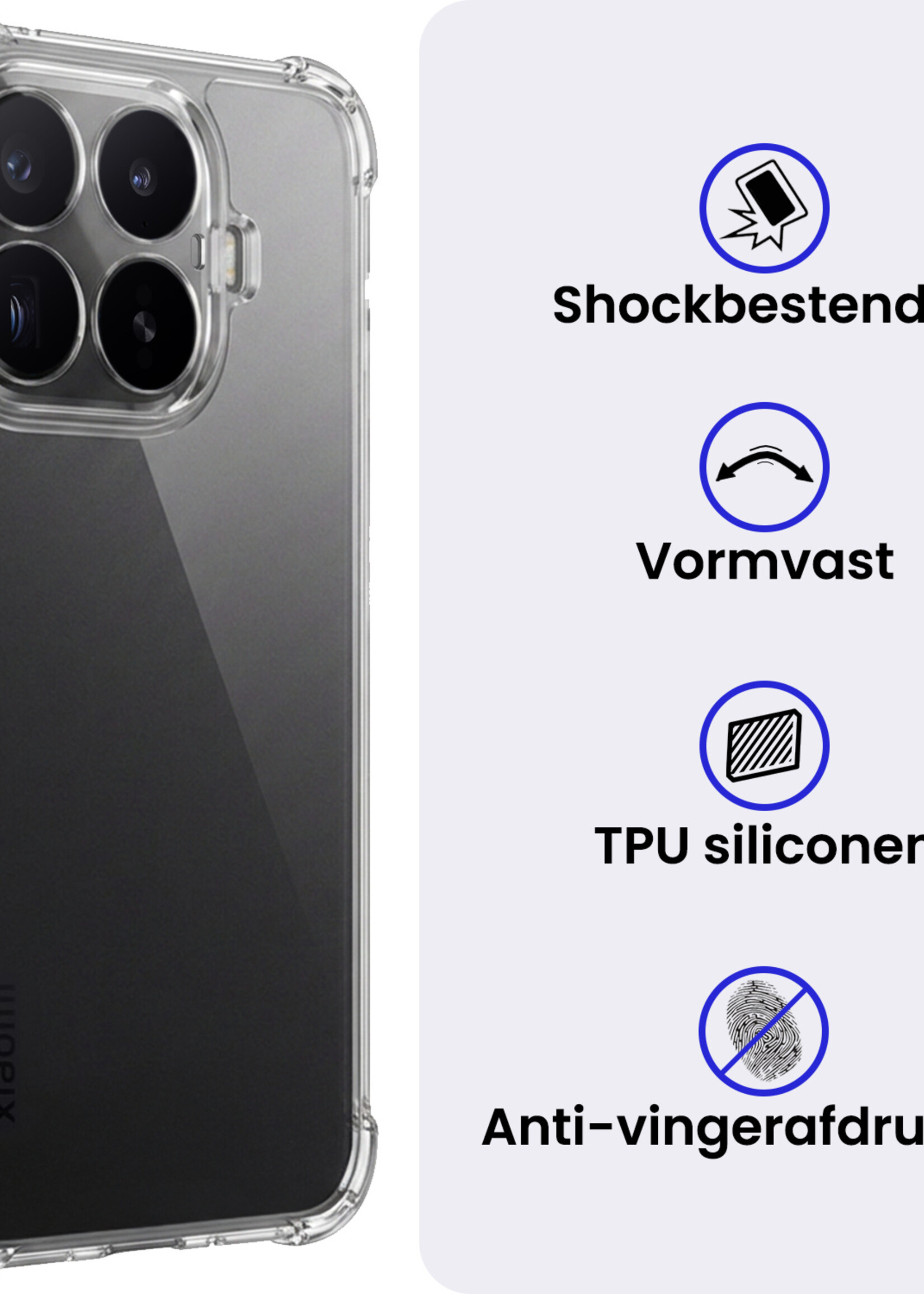 BTH BTH Xiaomi 17T Hoesje Shockproof Met Screenprotector