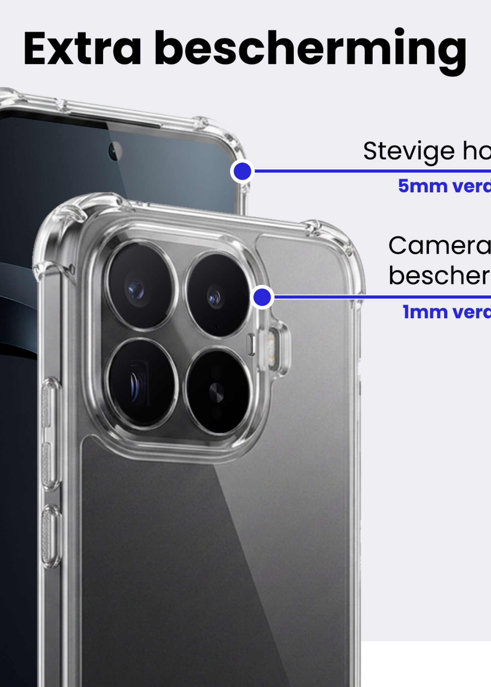 BTH BTH Xiaomi 17T Hoesje Shockproof Met Screenprotector