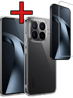 BTH BTH Xiaomi 17T Hoesje Siliconen Met Screenprotector - Transparant