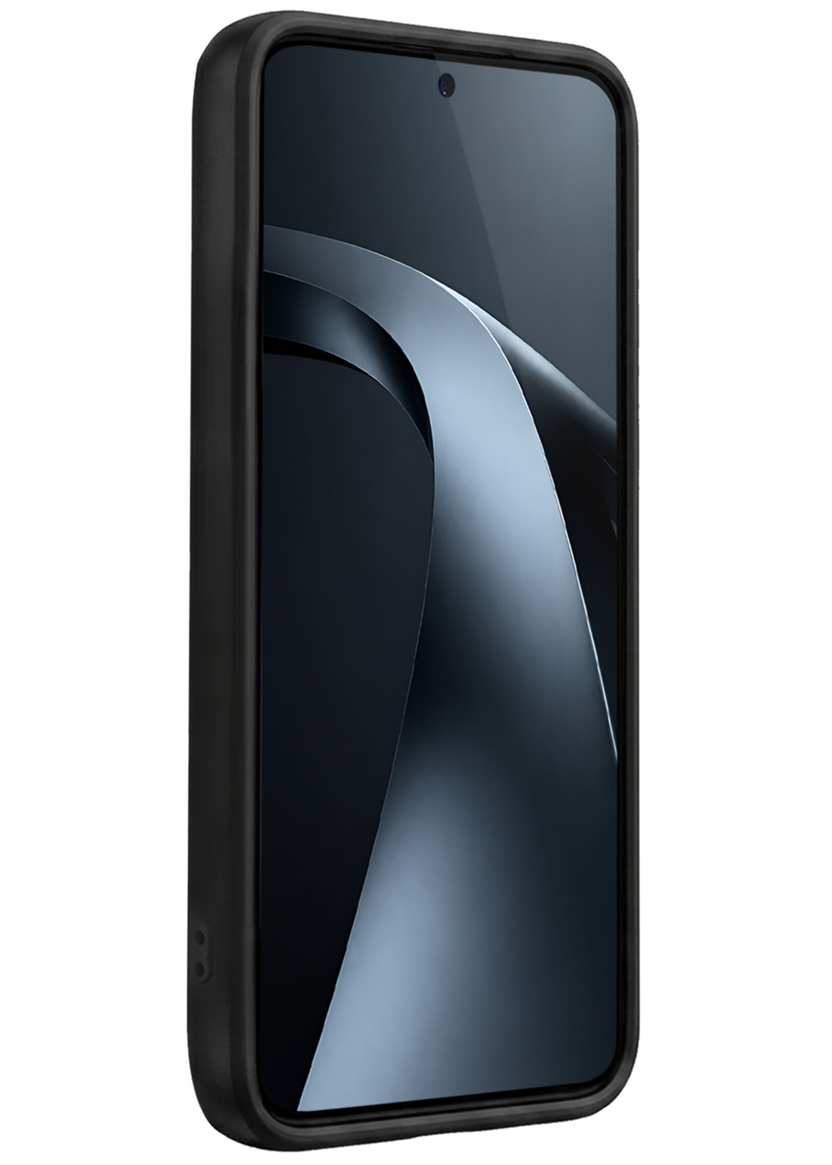 BTH BTH Xiaomi 17T Hoesje Siliconen Met Screenprotector - Zwart