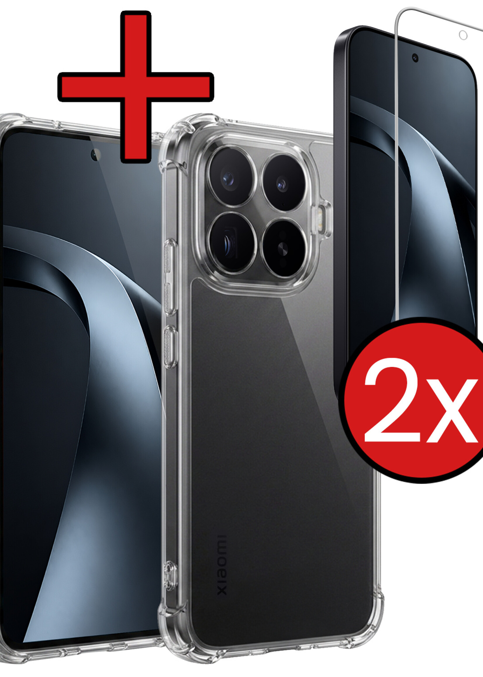 BTH BTH Xiaomi 17T Pro Hoesje Shockproof Met 2x Screenprotector