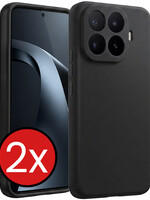 BTH BTH Xiaomi 17T Pro Hoesje Siliconen - Zwart - 2 PACK