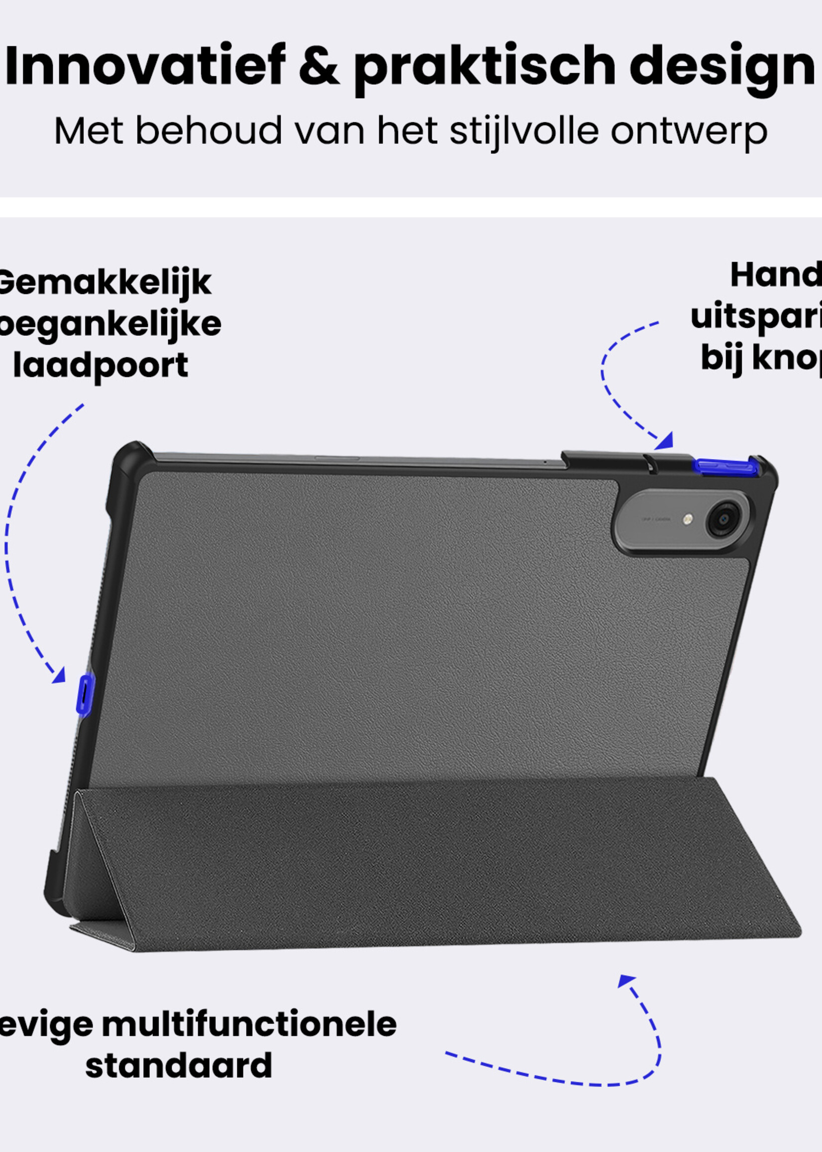BTH BTH Lenovo Idea Tab Pro Gen 2 Hoesje - Grijs