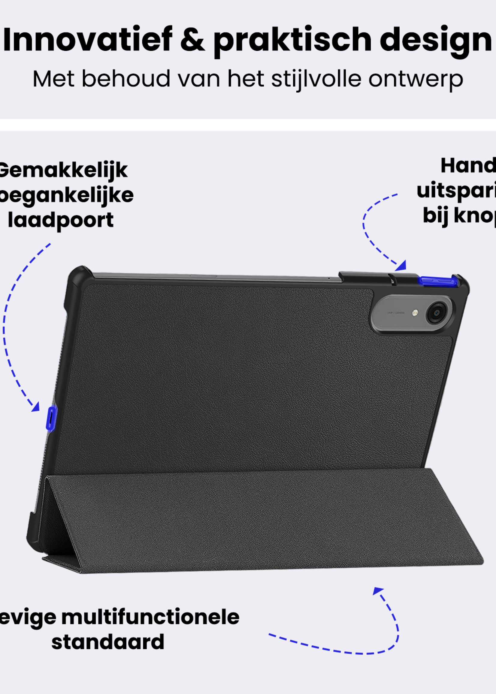 BTH BTH Lenovo Idea Tab Pro Gen 2 Hoesje - Zwart