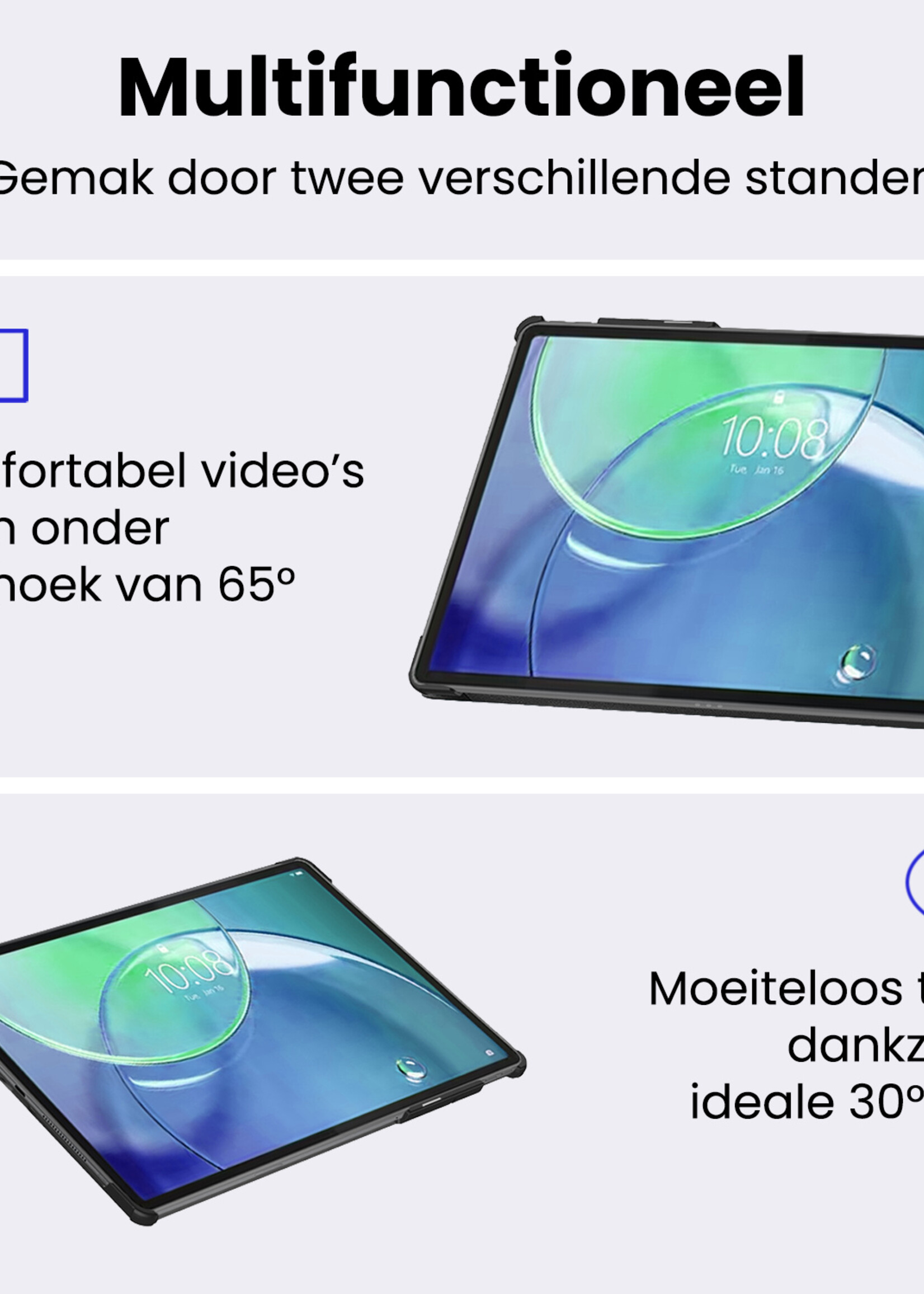 BTH BTH Lenovo Idea Tab Pro Gen 2 Hoesje Met Screenprotector - Donkerblauw