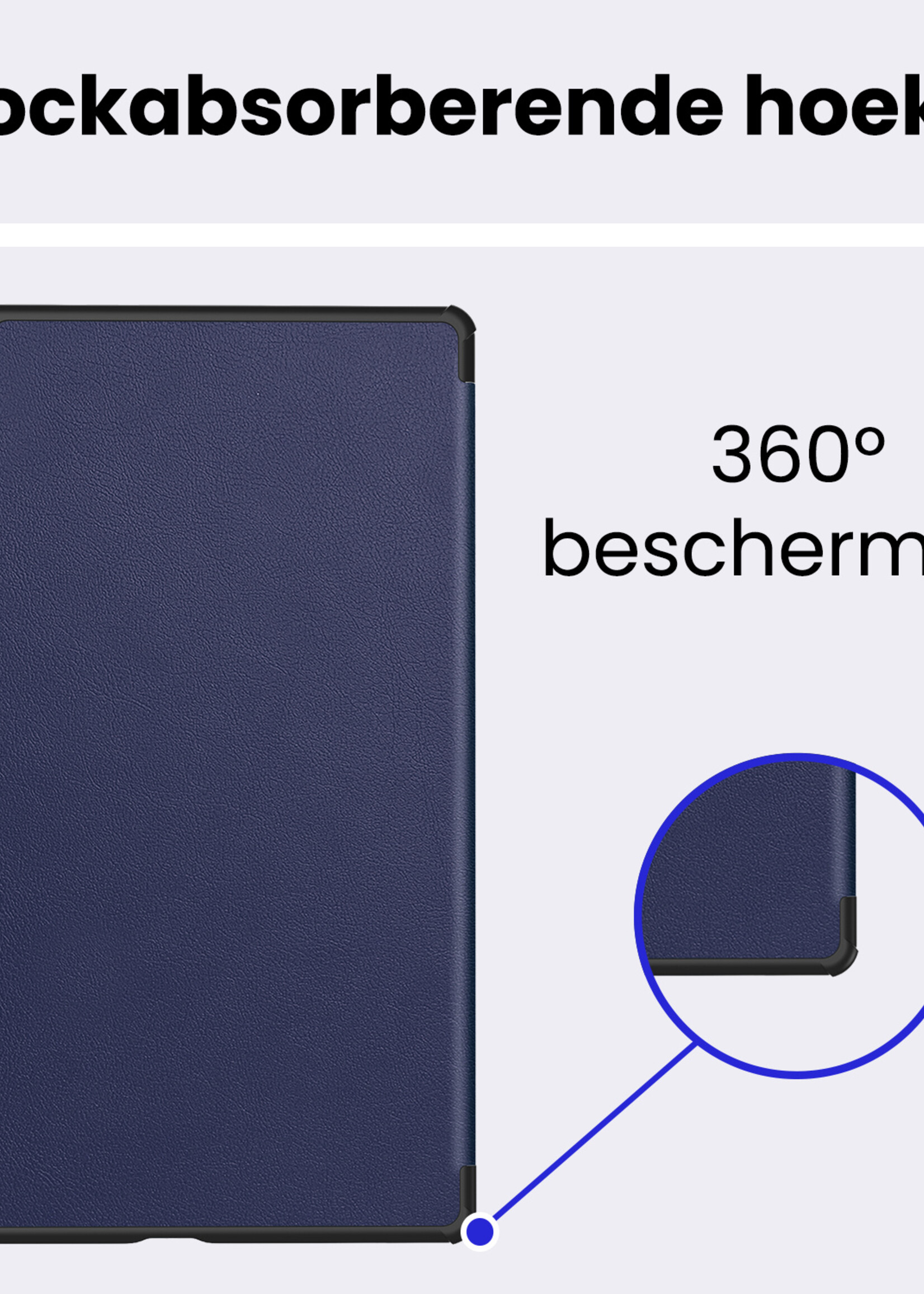 BTH BTH Lenovo Idea Tab Pro Gen 2 Hoesje Met Screenprotector - Donkerblauw