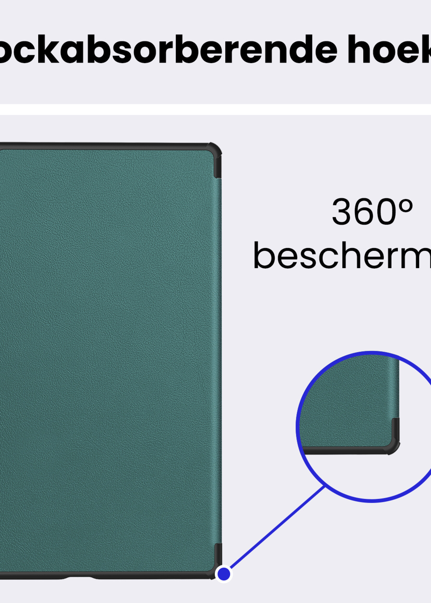 BTH BTH Lenovo Idea Tab Pro Gen 2 Hoesje Met Screenprotector - Donkergroen