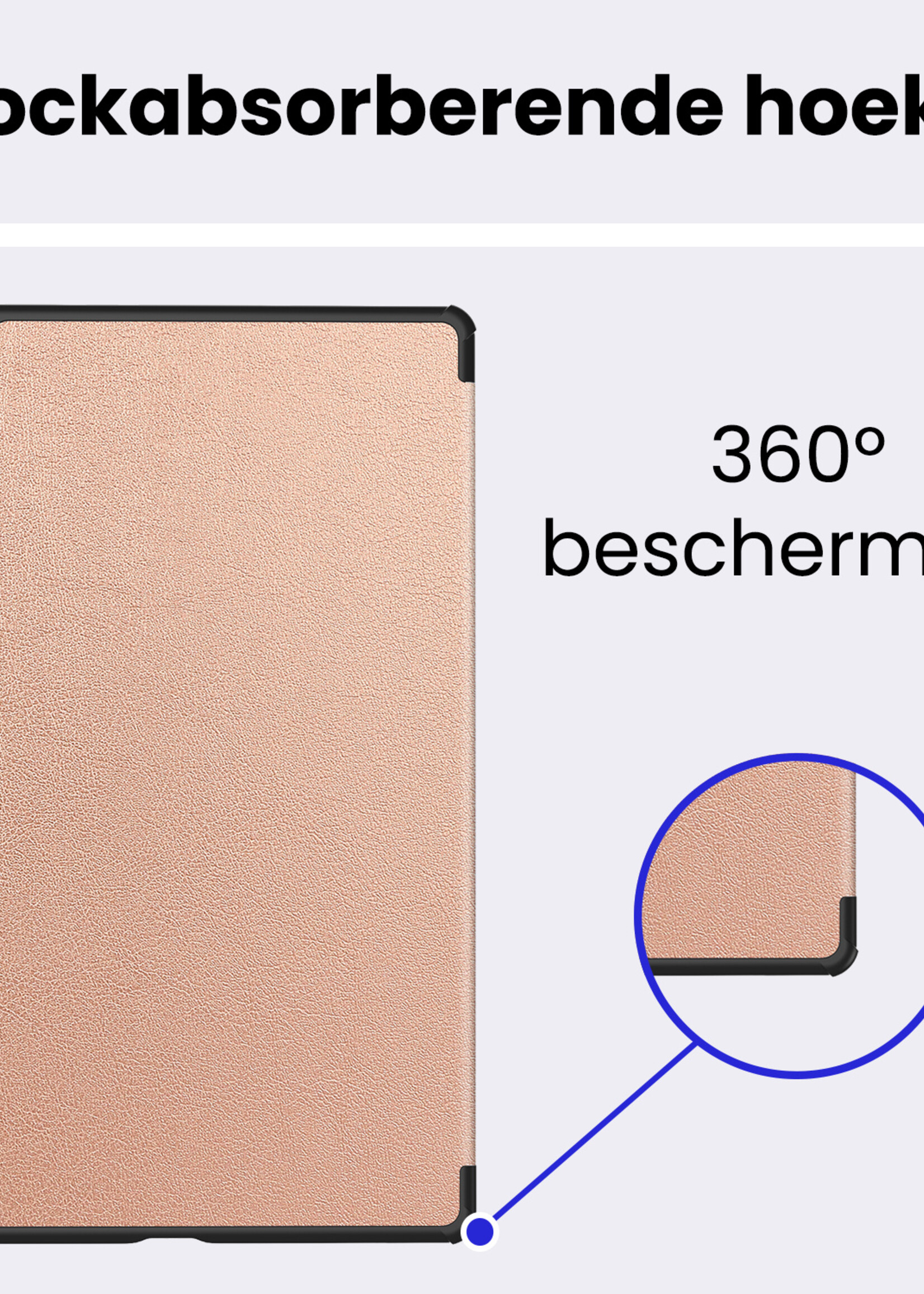 BTH BTH Lenovo Idea Tab Pro Gen 2 Hoesje Met Screenprotector - Rose Goud