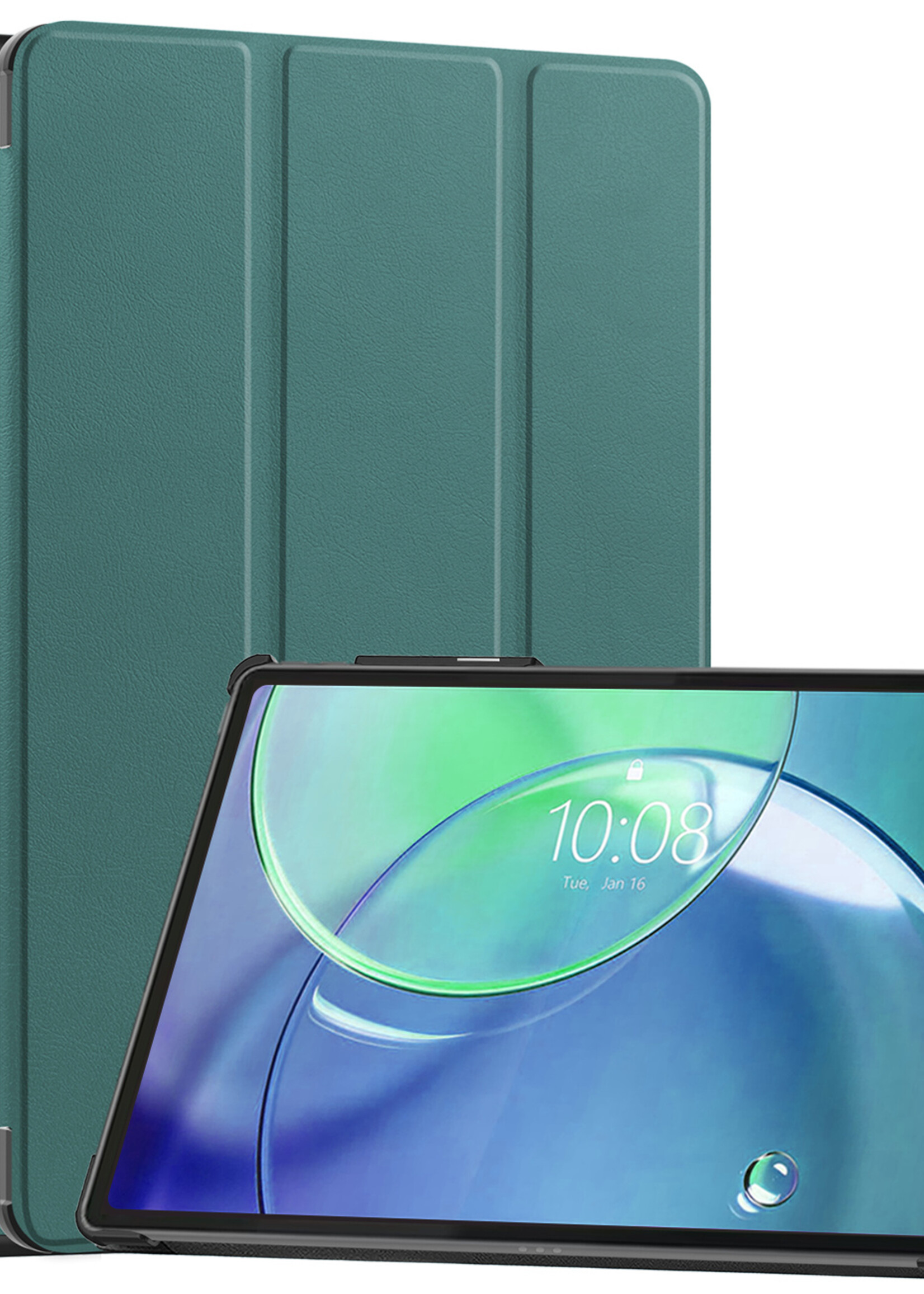 BTH BTH Lenovo Idea Tab Pro Gen 2 Hoesje Met Uitsparing Lenovo Pen - Donkergroen