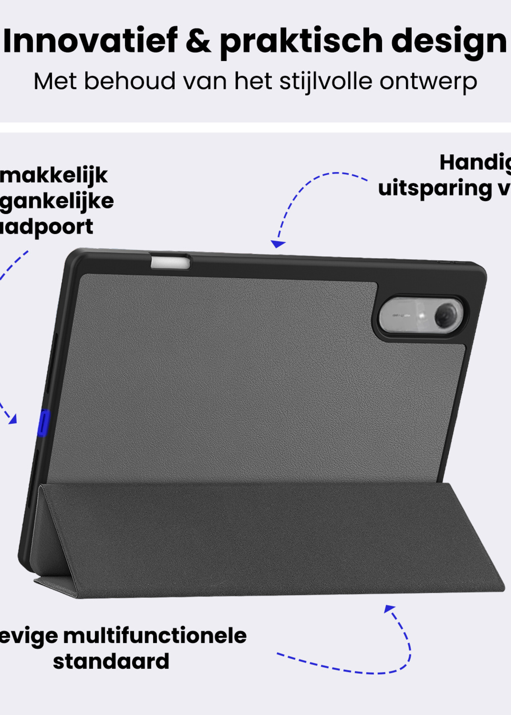 BTH BTH Lenovo Idea Tab Pro Gen 2 Hoesje Met Uitsparing Lenovo Pen - Grijs