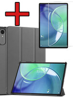 BTH BTH Lenovo Idea Tab Pro Gen 2 Hoesje Met Uitsparing Lenovo Pen Met Screenprotector - Grijs