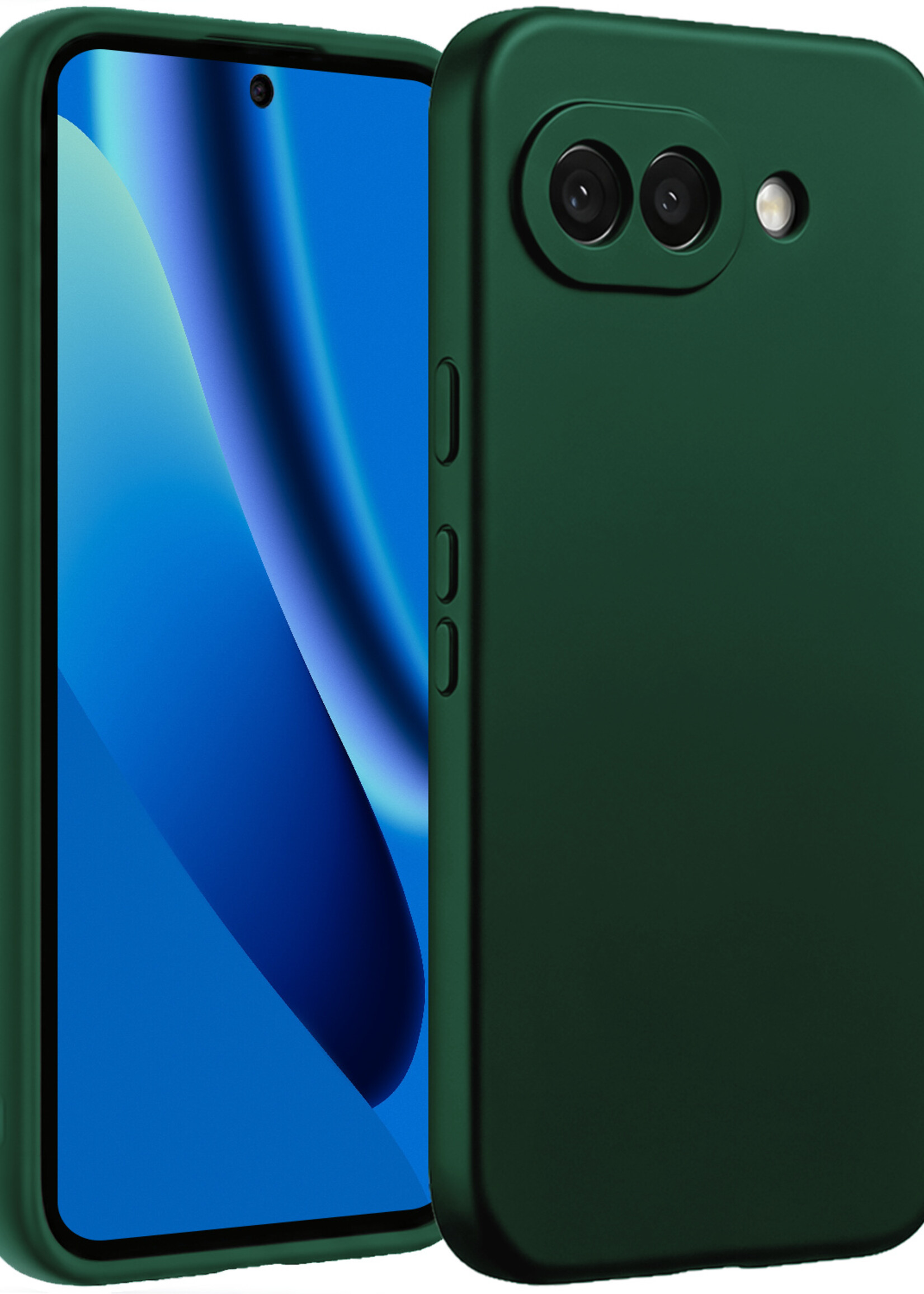 BTH BTH Google Pixel 10a Hoesje Siliconen - Donkergroen