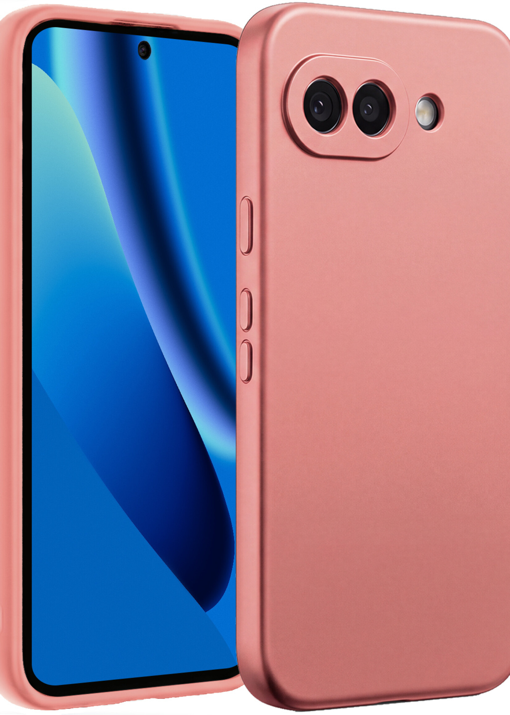 BTH BTH Google Pixel 10a Hoesje Siliconen - Lichtroze