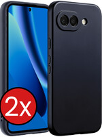 BTH BTH Google Pixel 10a Hoesje Siliconen - Donkerblauw - 2 PACK