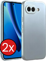 BTH BTH Google Pixel 10a Hoesje Siliconen - Lichtblauw - 2 PACK