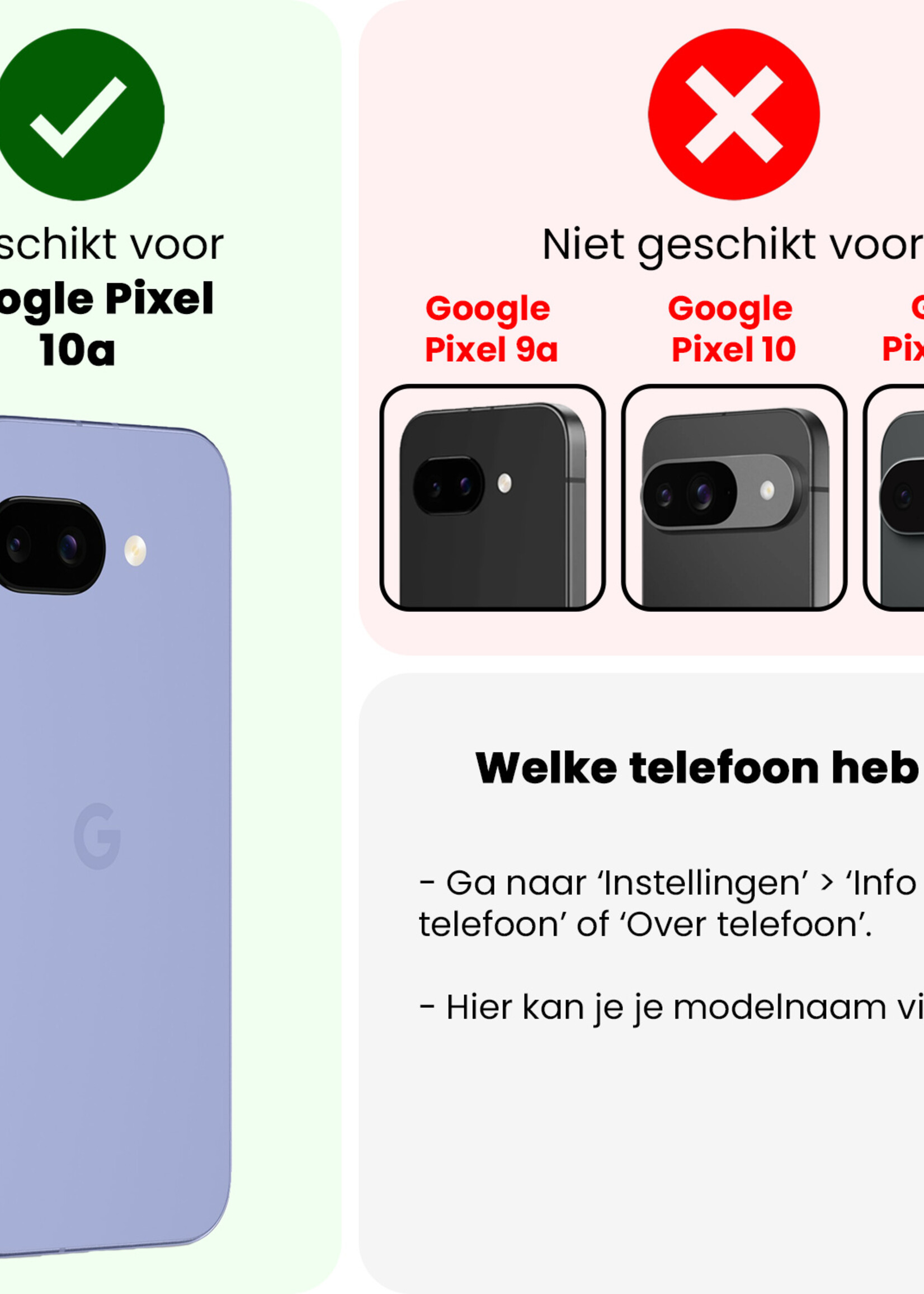 BTH BTH Google Pixel 10a Hoesje Siliconen - Lichtblauw - 2 PACK