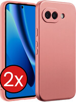 BTH BTH Google Pixel 10a Hoesje Siliconen - Lichtroze - 2 PACK