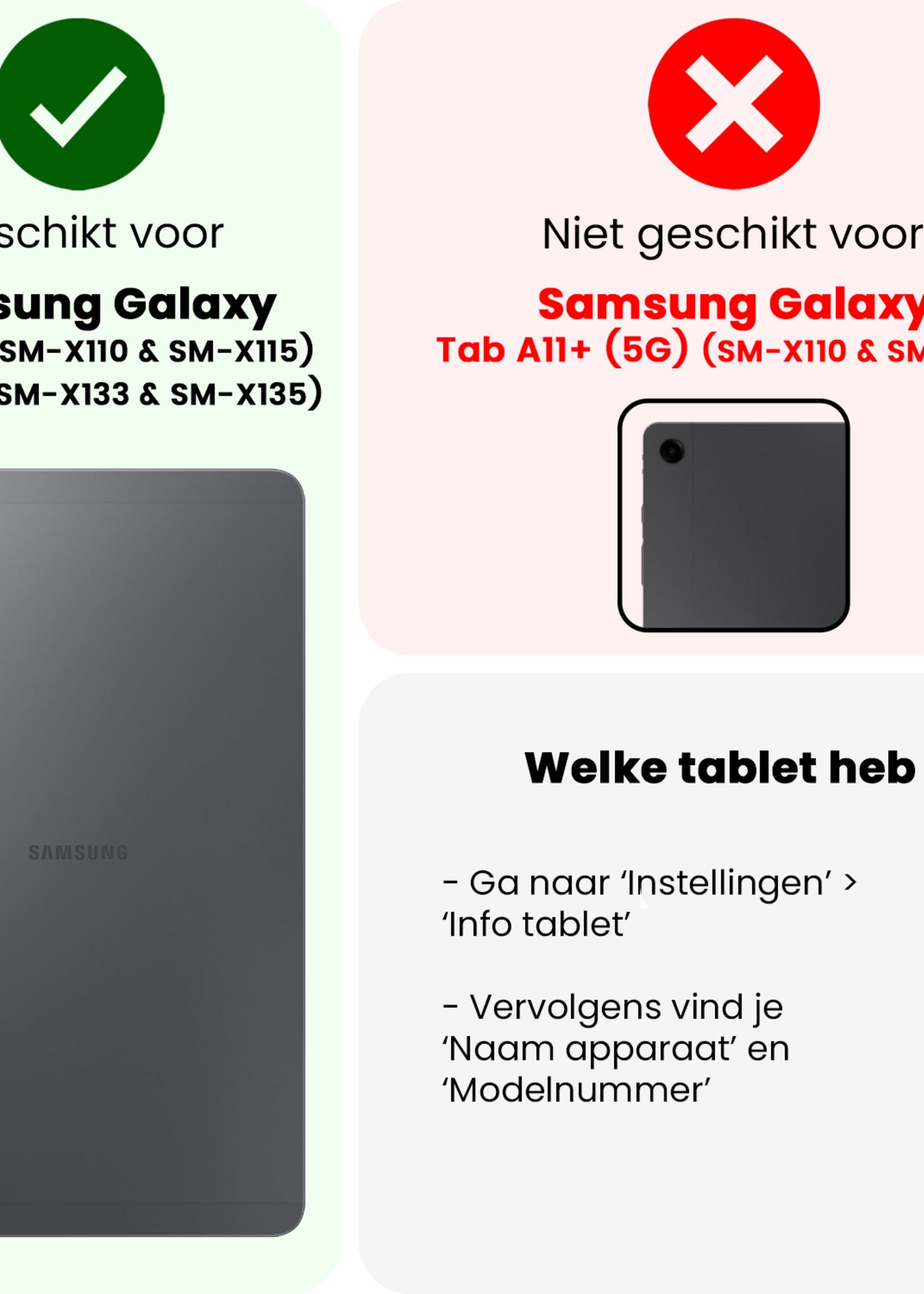 BTH BTH Samsung Galaxy Tab A9 Hoes Draaibaar Met Screenprotector - Bruin