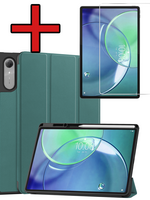 BTH BTH Lenovo Idea Tab Pro Gen 2 Hoesje Met Uitsparing Lenovo Pen Met Screenprotector - Donkergroen