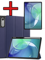 BTH BTH Lenovo Idea Tab Pro Gen 2 Hoesje Met Uitsparing Lenovo Pen Met Screenprotector - Donkerblauw