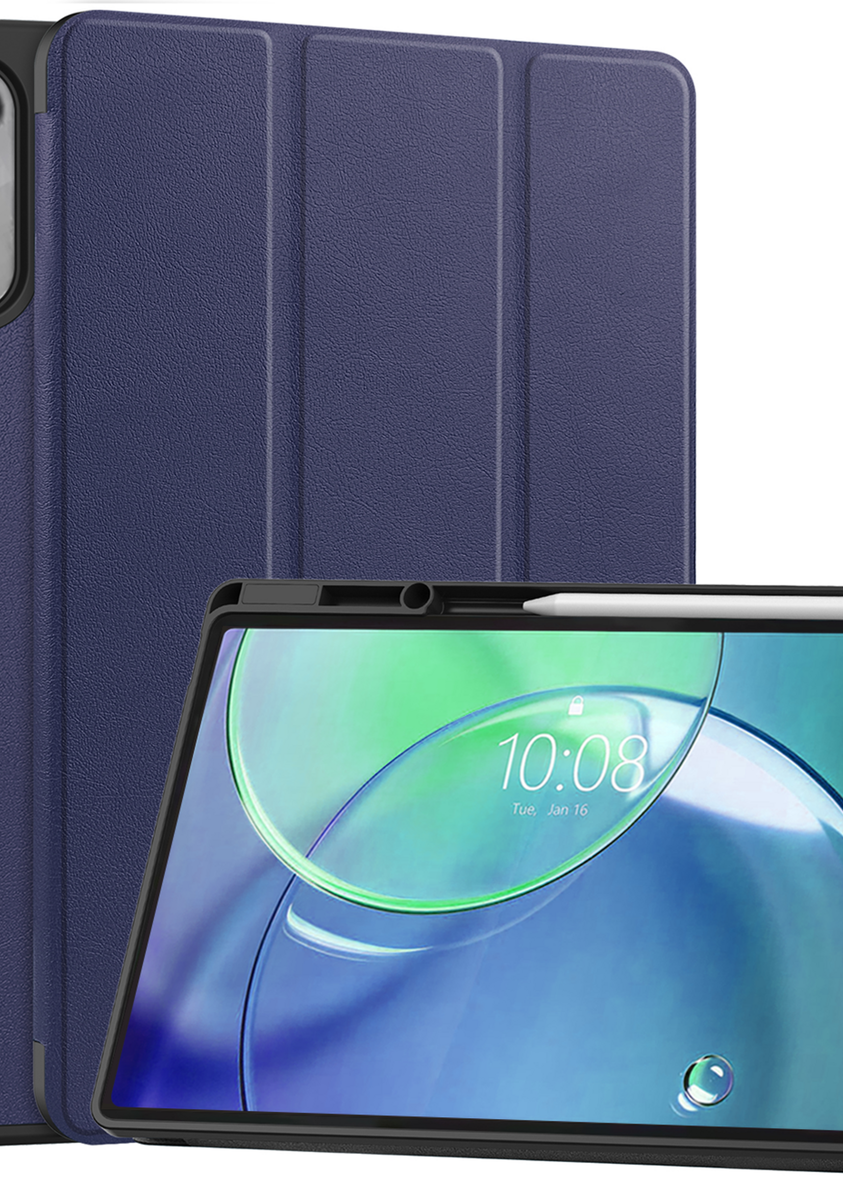 BTH BTH Lenovo Idea Tab Pro Gen 2 Hoesje Met Uitsparing Lenovo Pen - Donkerblauw