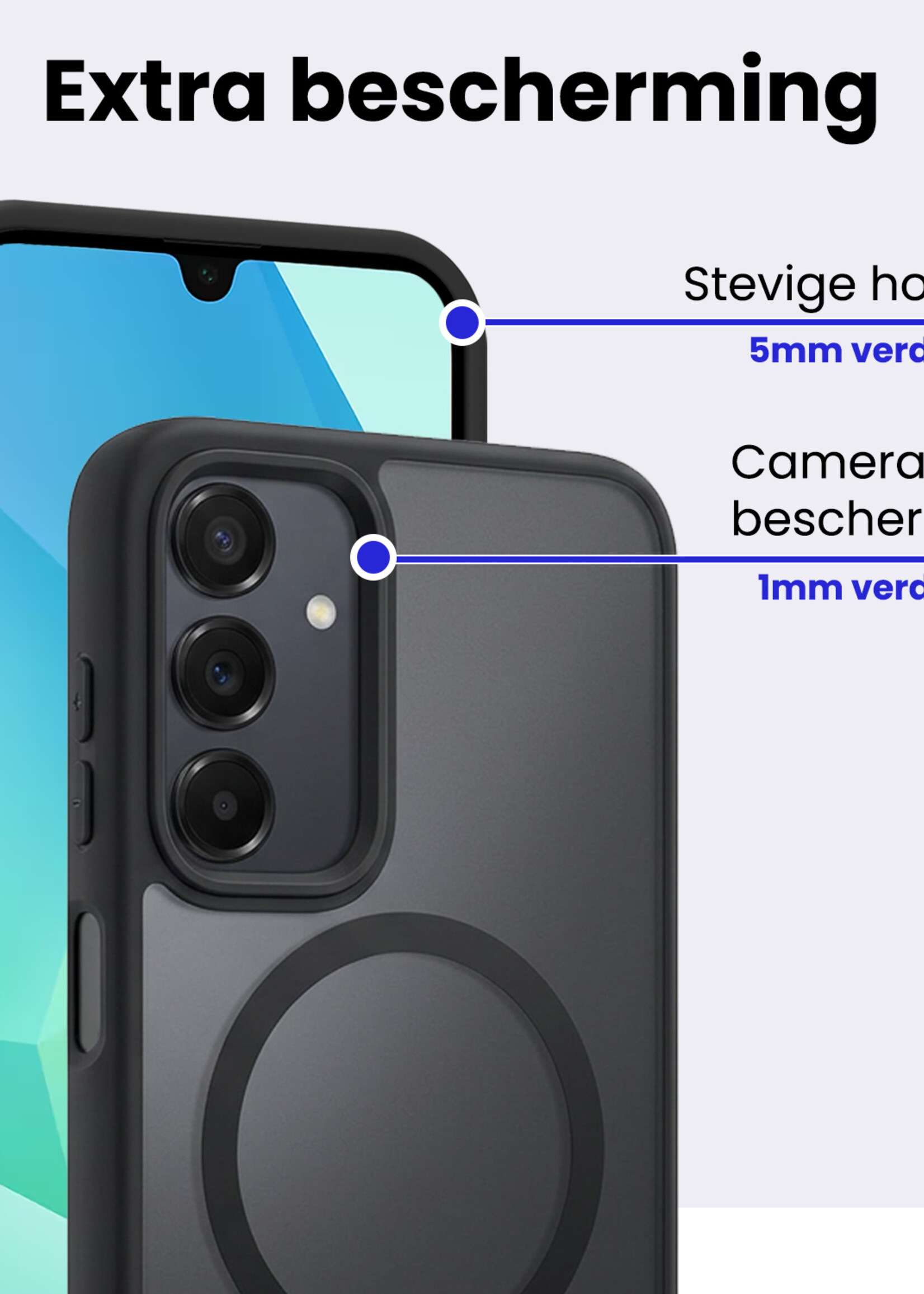 BTH BTH Samsung Galaxy A16 Magsafe Hoesje - Zwart