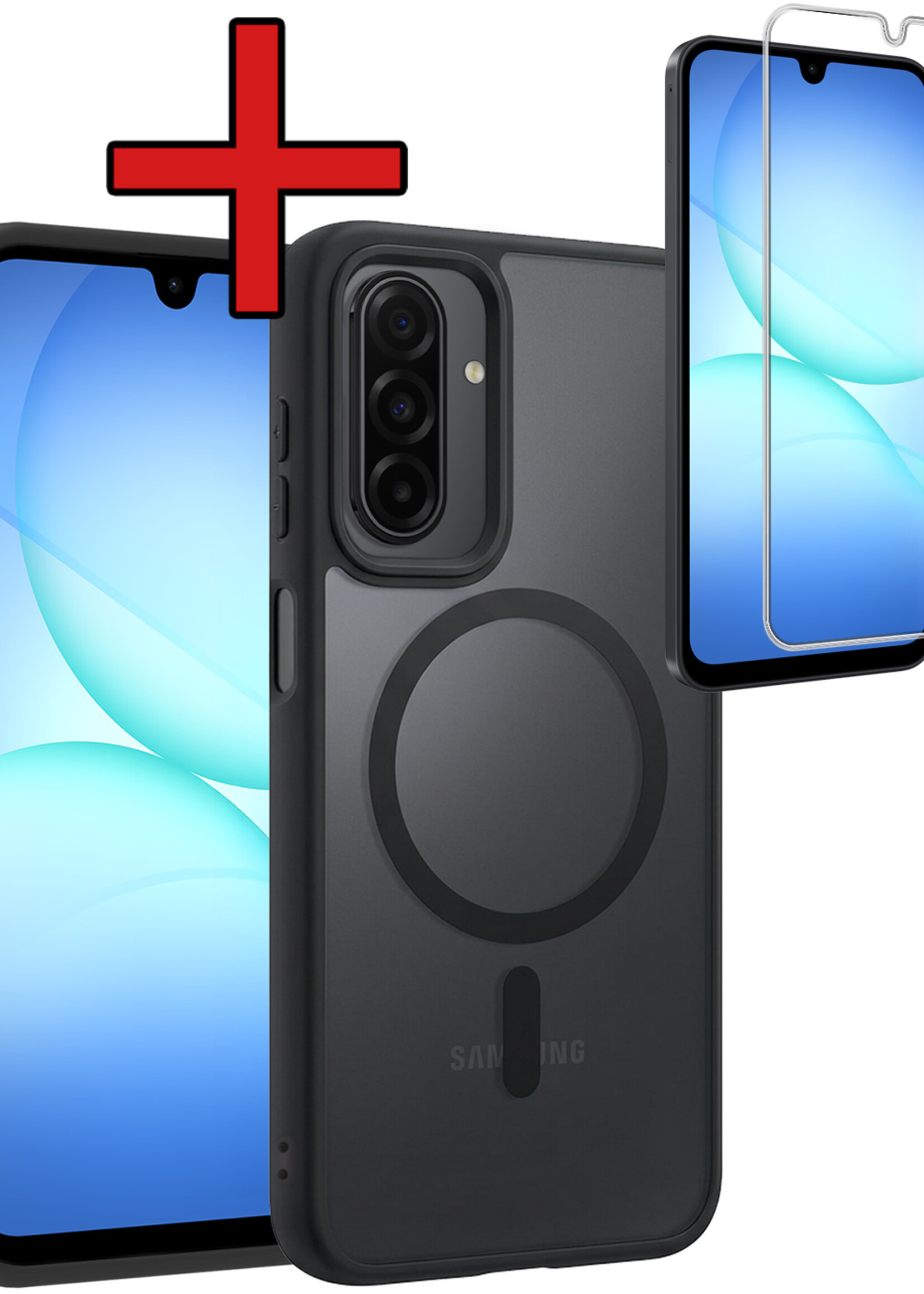 BTH BTH Samsung Galaxy A17 Magsafe Hoesje Zwart Met Screenprotector