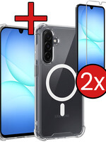 BTH BTH Samsung Galaxy A17 Magsafe Hoesje Transparant Met 2x Screenprotector