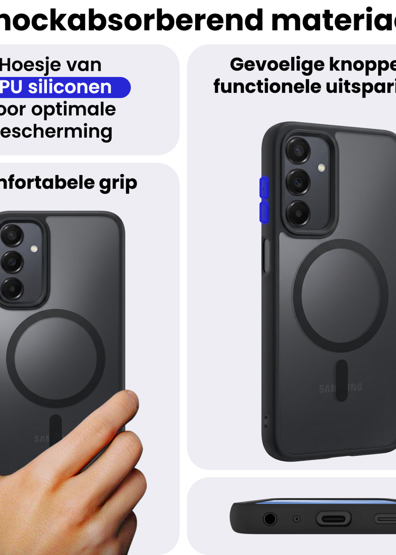 BTH BTH Samsung Galaxy A25 Magsafe Hoesje - Zwart
