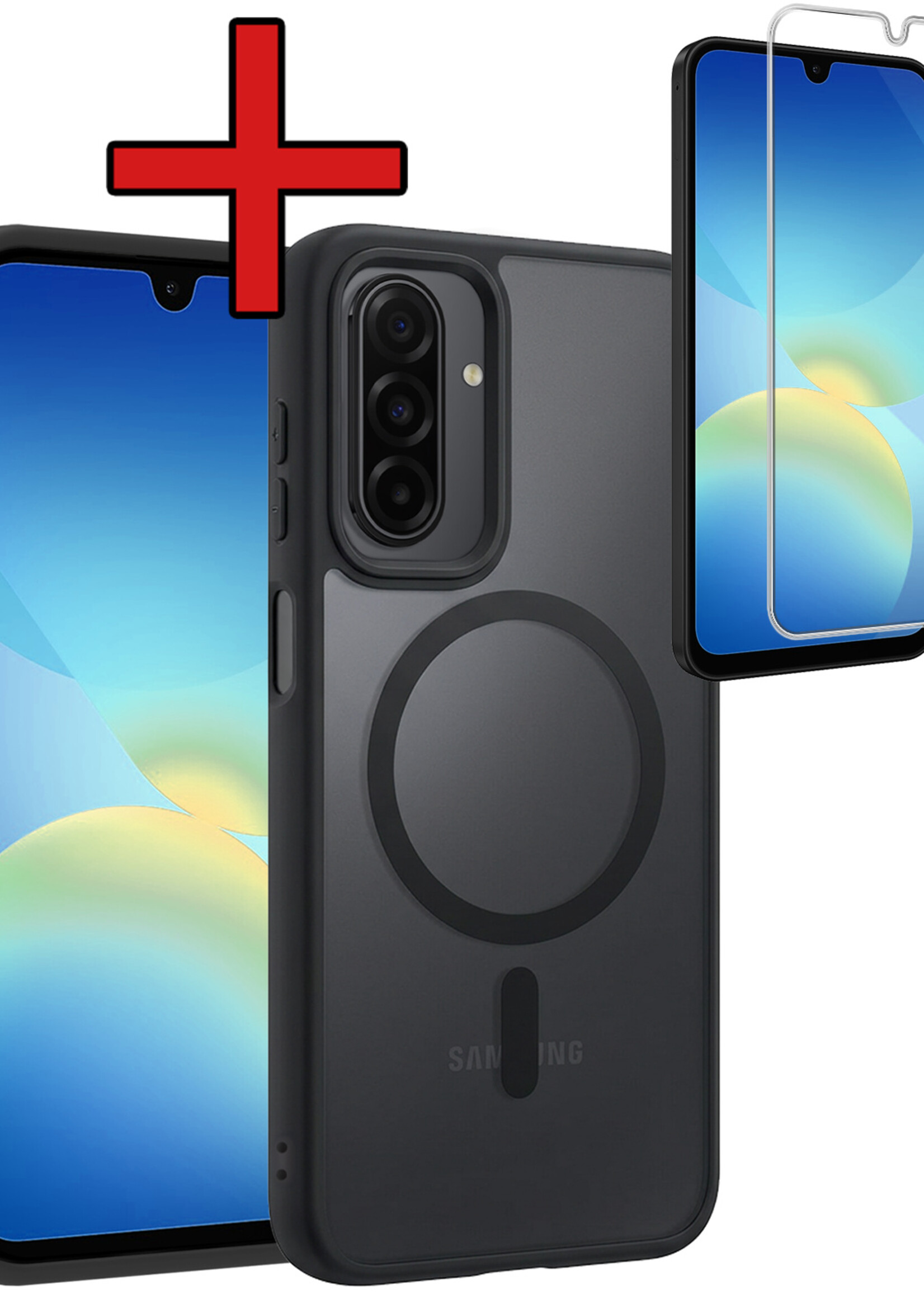 BTH BTH Samsung Galaxy A26 Magsafe Hoesje Zwart Met Screenprotector