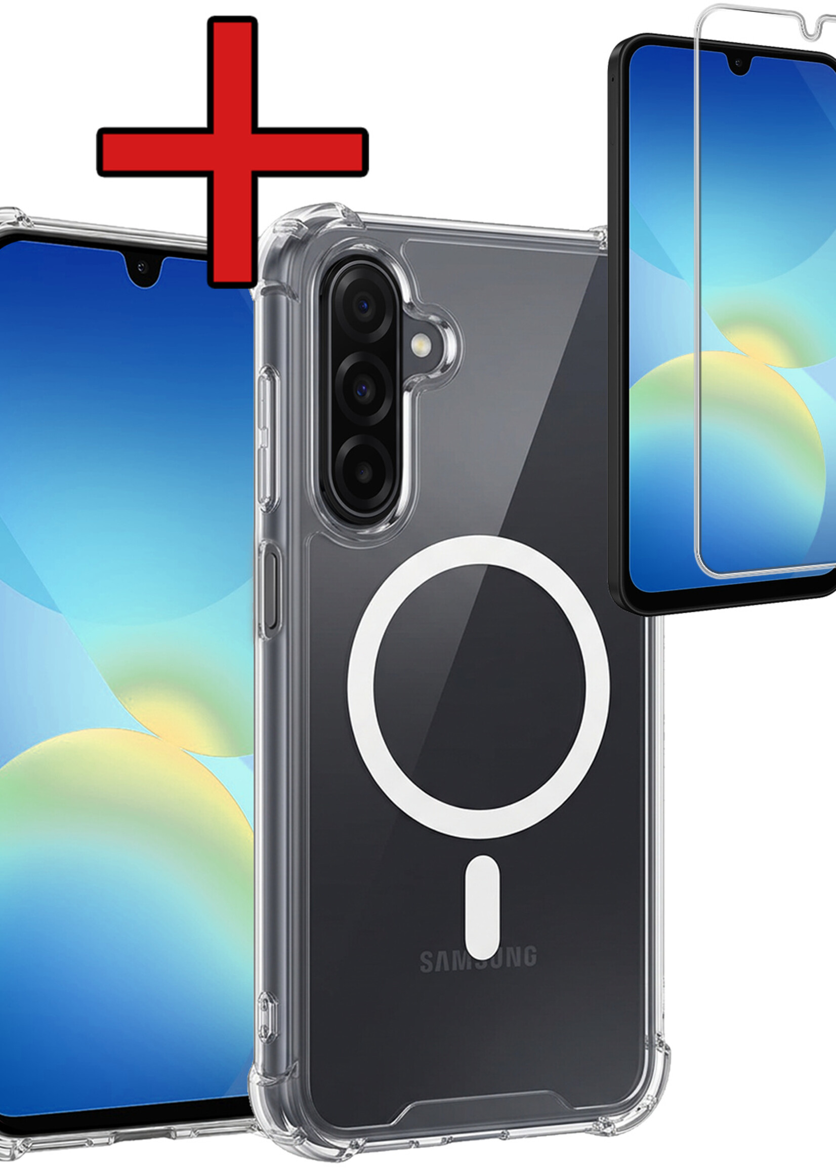 BTH BTH Samsung Galaxy A26 Magsafe Hoesje Transparant Met Screenprotector