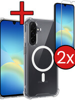 BTH BTH Samsung Galaxy A26 Magsafe Hoesje Transparant Met 2x Screenprotector