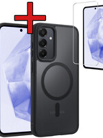 BTH BTH Samsung Galaxy A35 Magsafe Hoesje Zwart Met Screenprotector