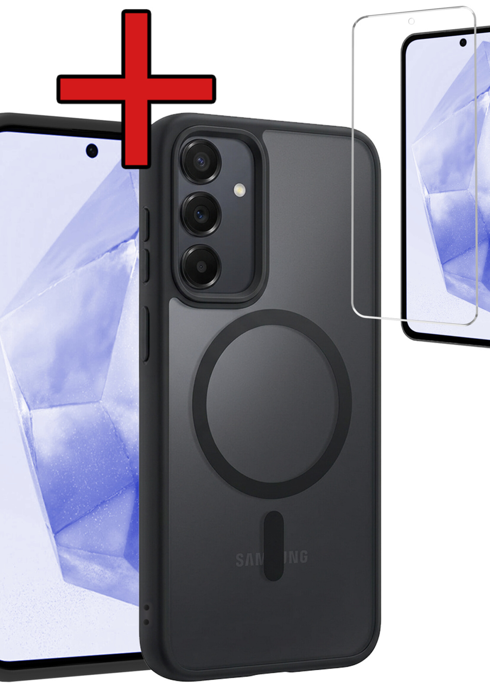 BTH BTH Samsung Galaxy A35 Magsafe Hoesje Zwart Met Screenprotector