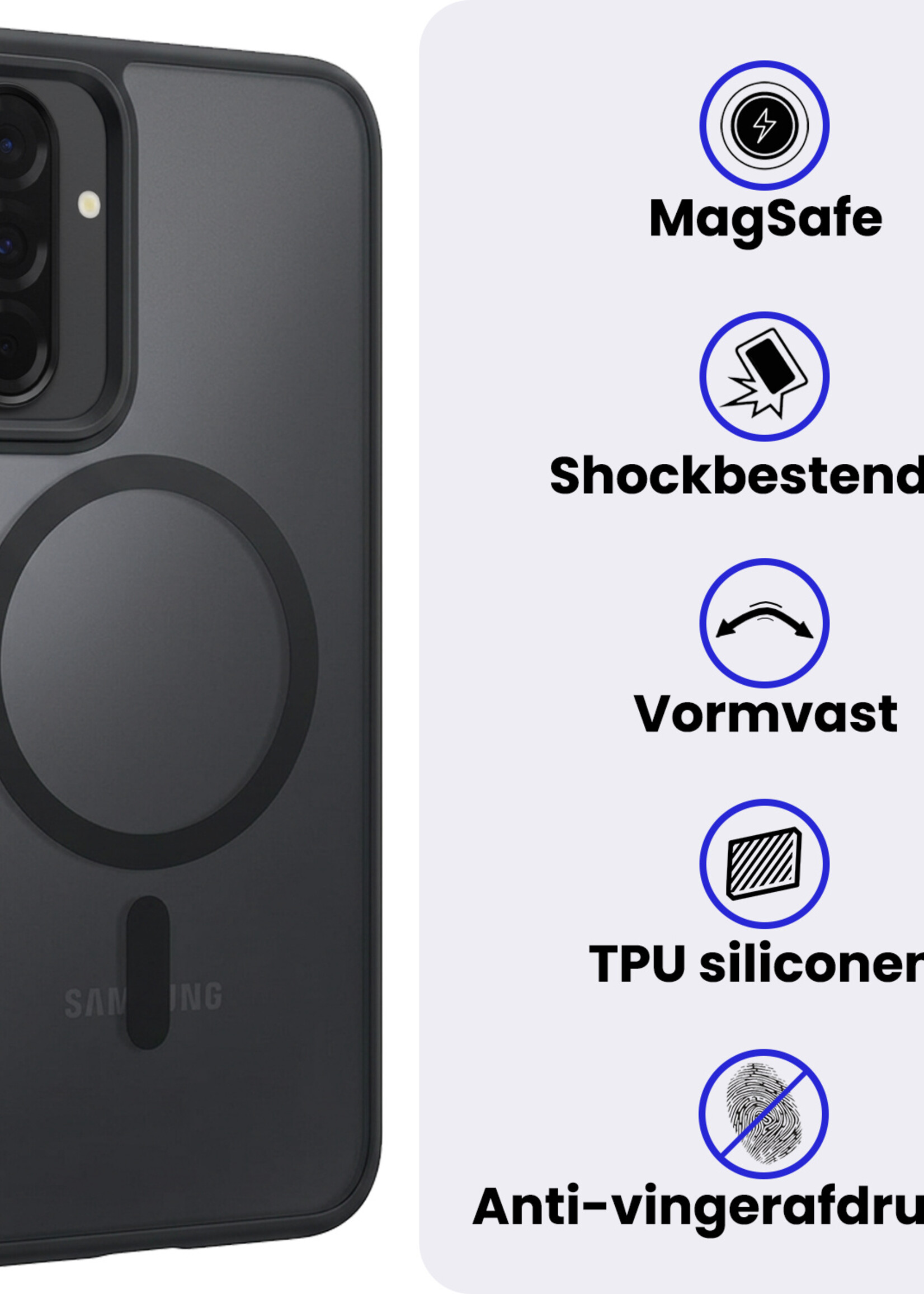 BTH BTH Samsung Galaxy A36 Magsafe Hoesje - Zwart
