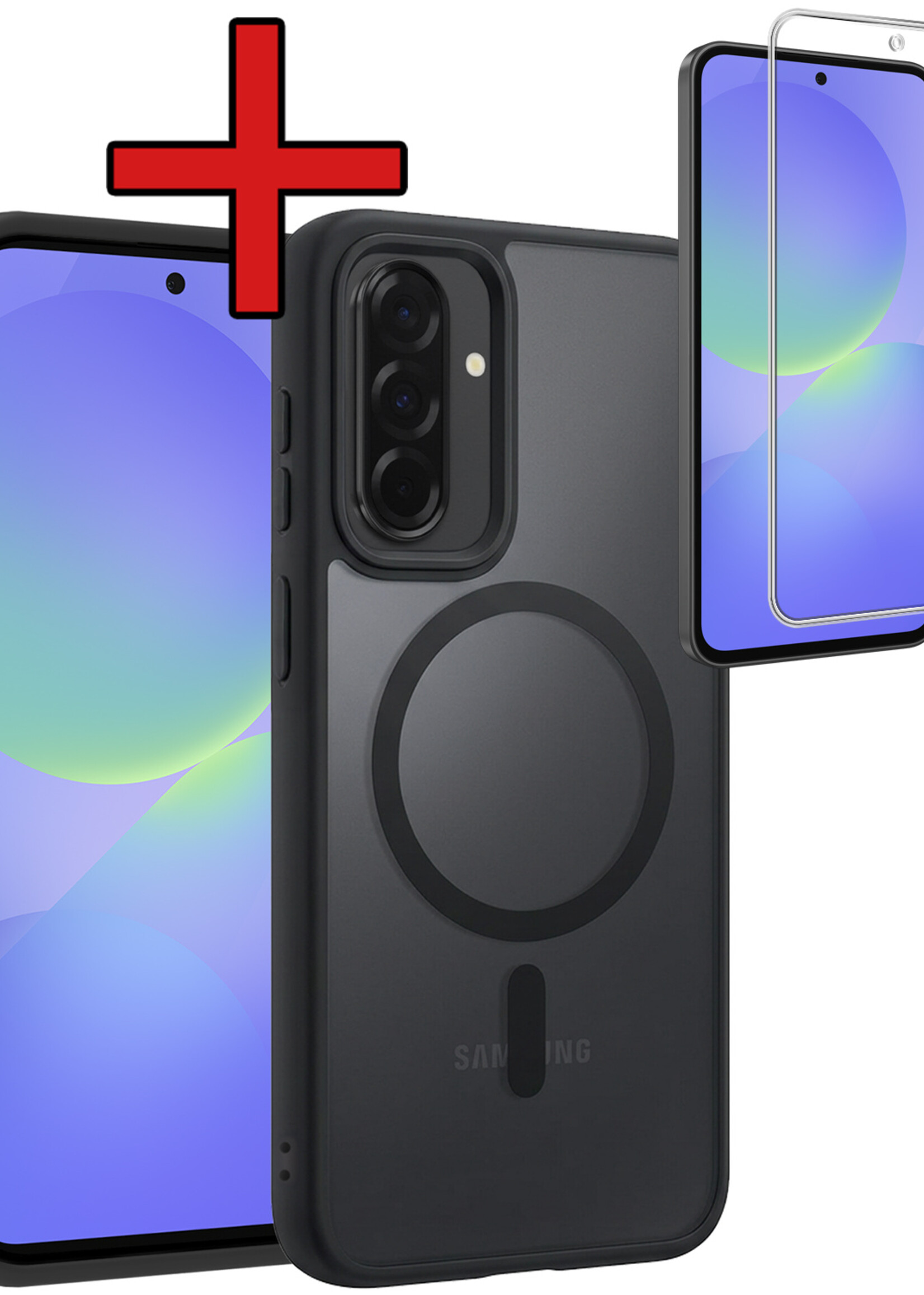 BTH BTH Samsung Galaxy A36 Magsafe Hoesje Zwart Met Screenprotector
