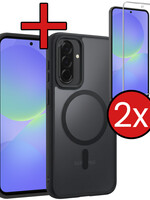 BTH BTH Samsung Galaxy A36 Magsafe Hoesje Zwart Met 2x Screenprotector