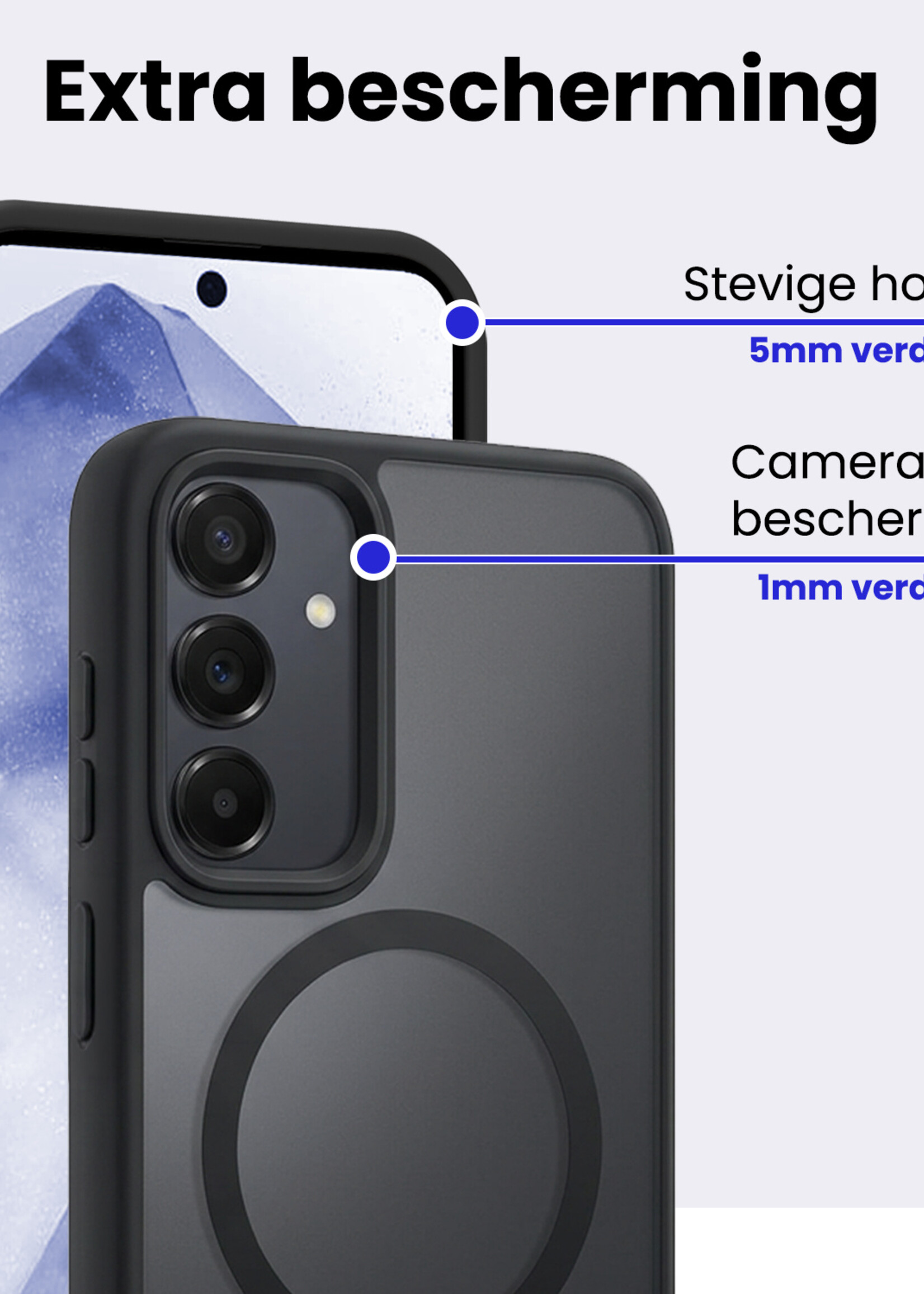 BTH BTH Samsung Galaxy A55 Magsafe Hoesje - Zwart