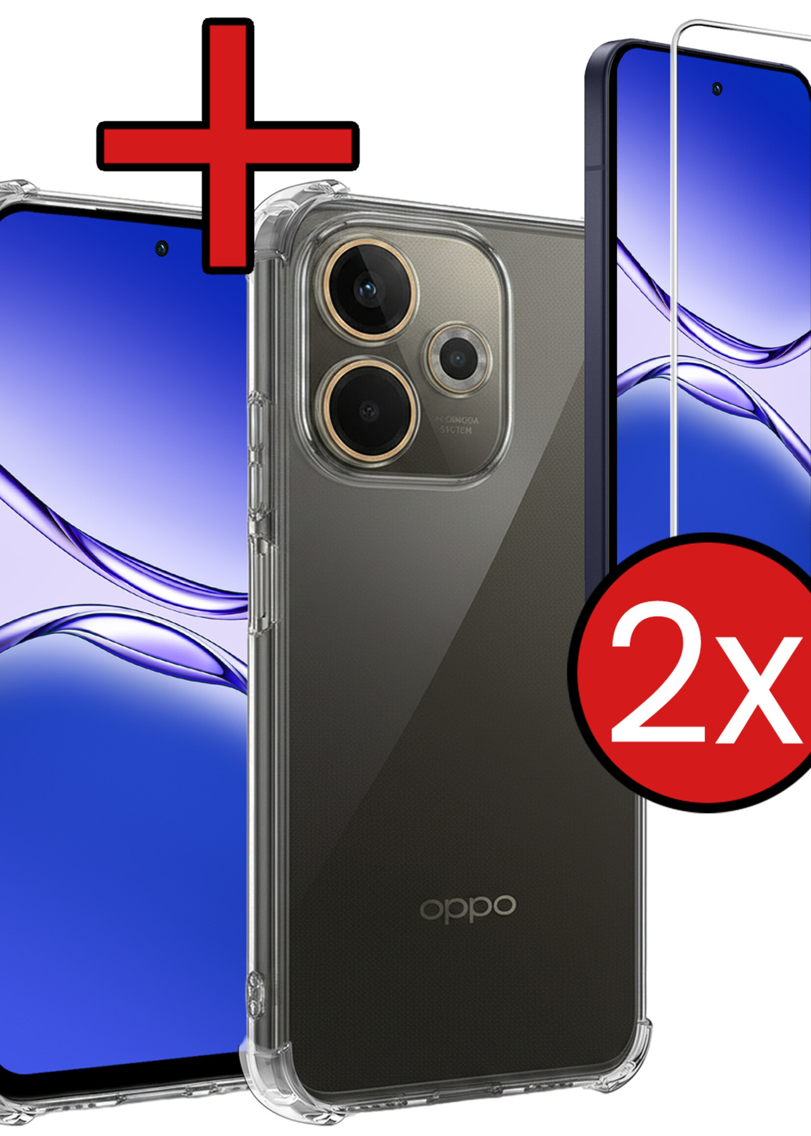 BTH BTH OPPO A5 Pro Hoesje Shockproof Met 2x Screenprotector