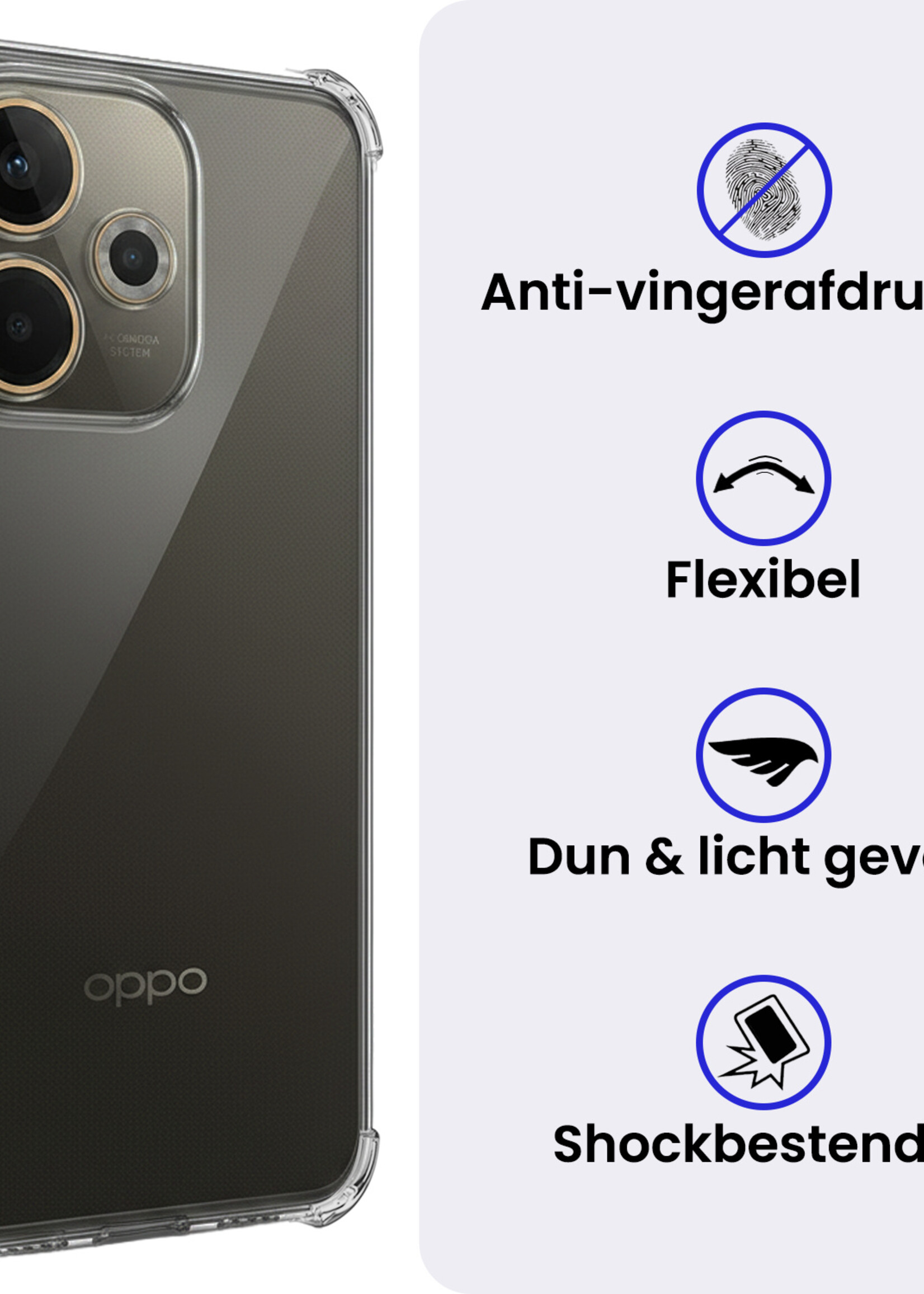 BTH BTH OPPO A5 Pro Hoesje Shockproof Met 2x Screenprotector