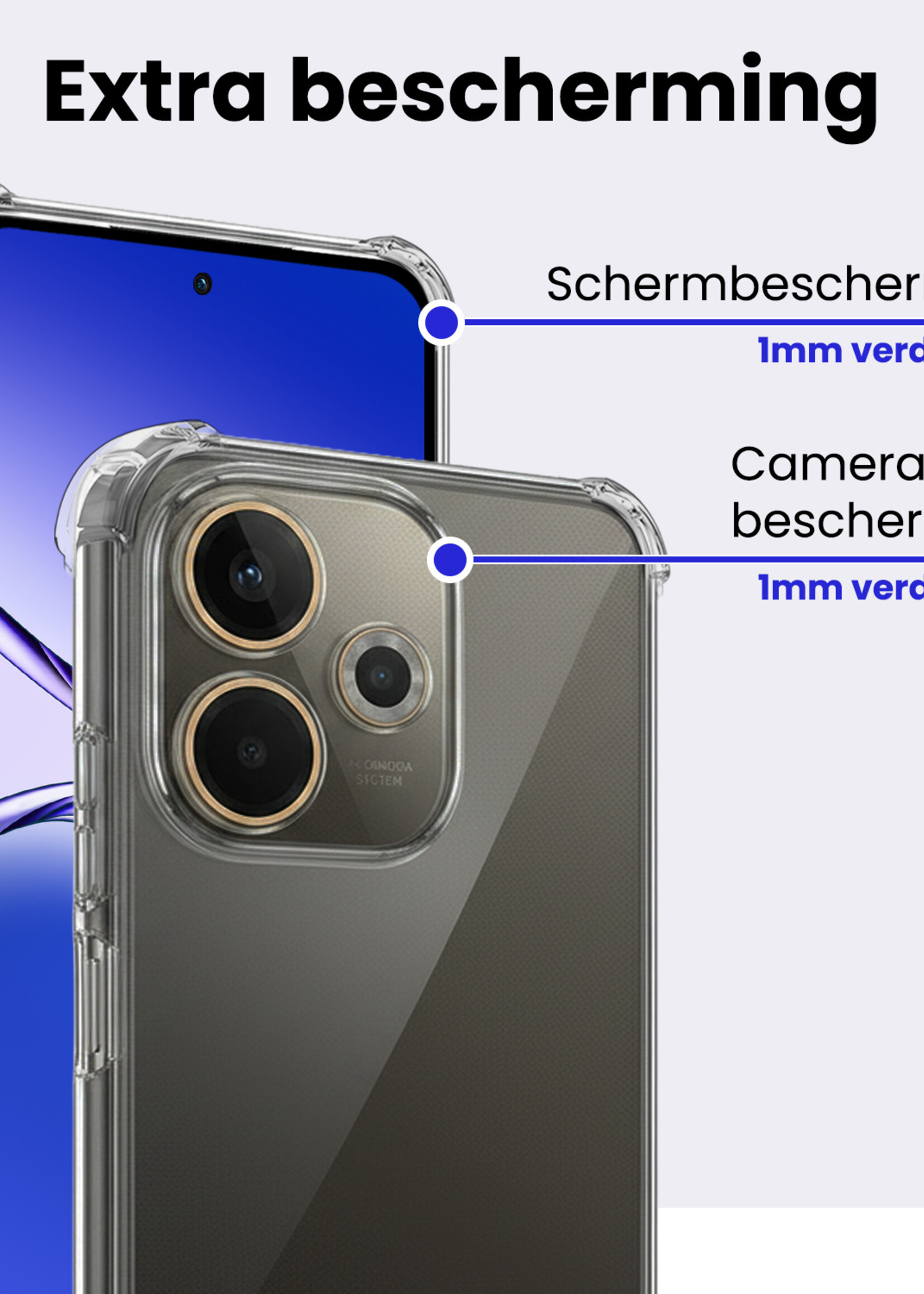 BTH BTH OPPO A5 Pro Hoesje Shockproof Met 2x Screenprotector