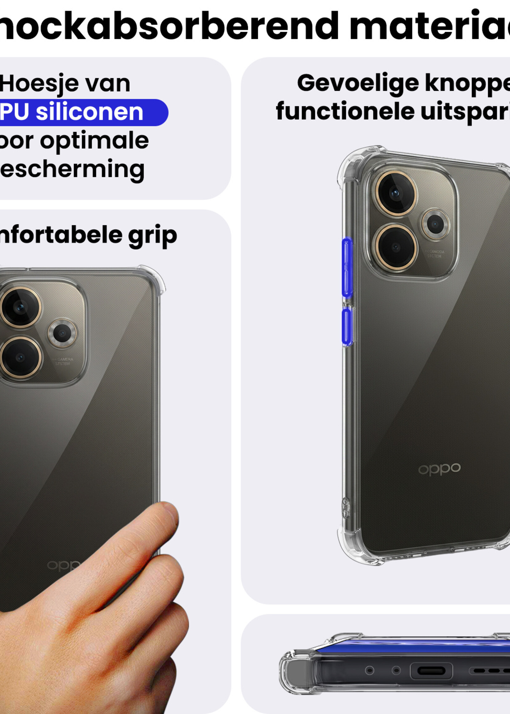 BTH BTH OPPO A5 Pro Hoesje Shockproof Met 2x Screenprotector