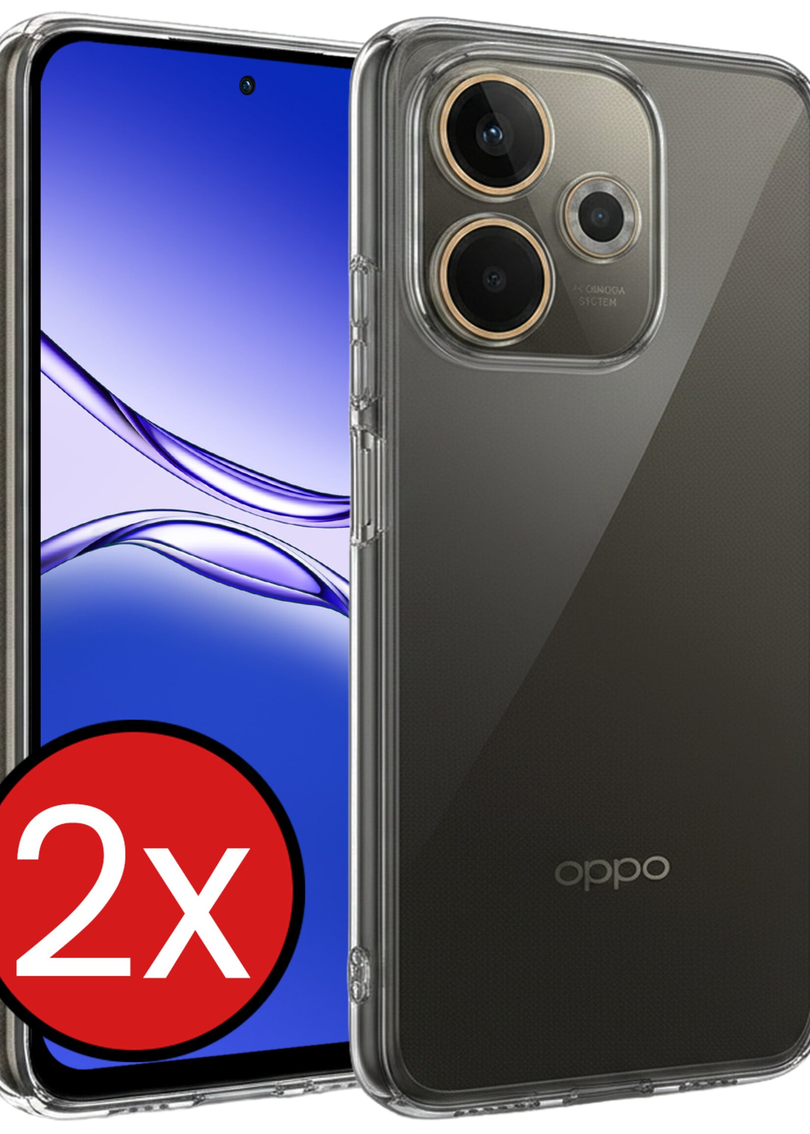 BTH BTH OPPO A5 Pro Hoesje Siliconen - Transparant - 2 PACK