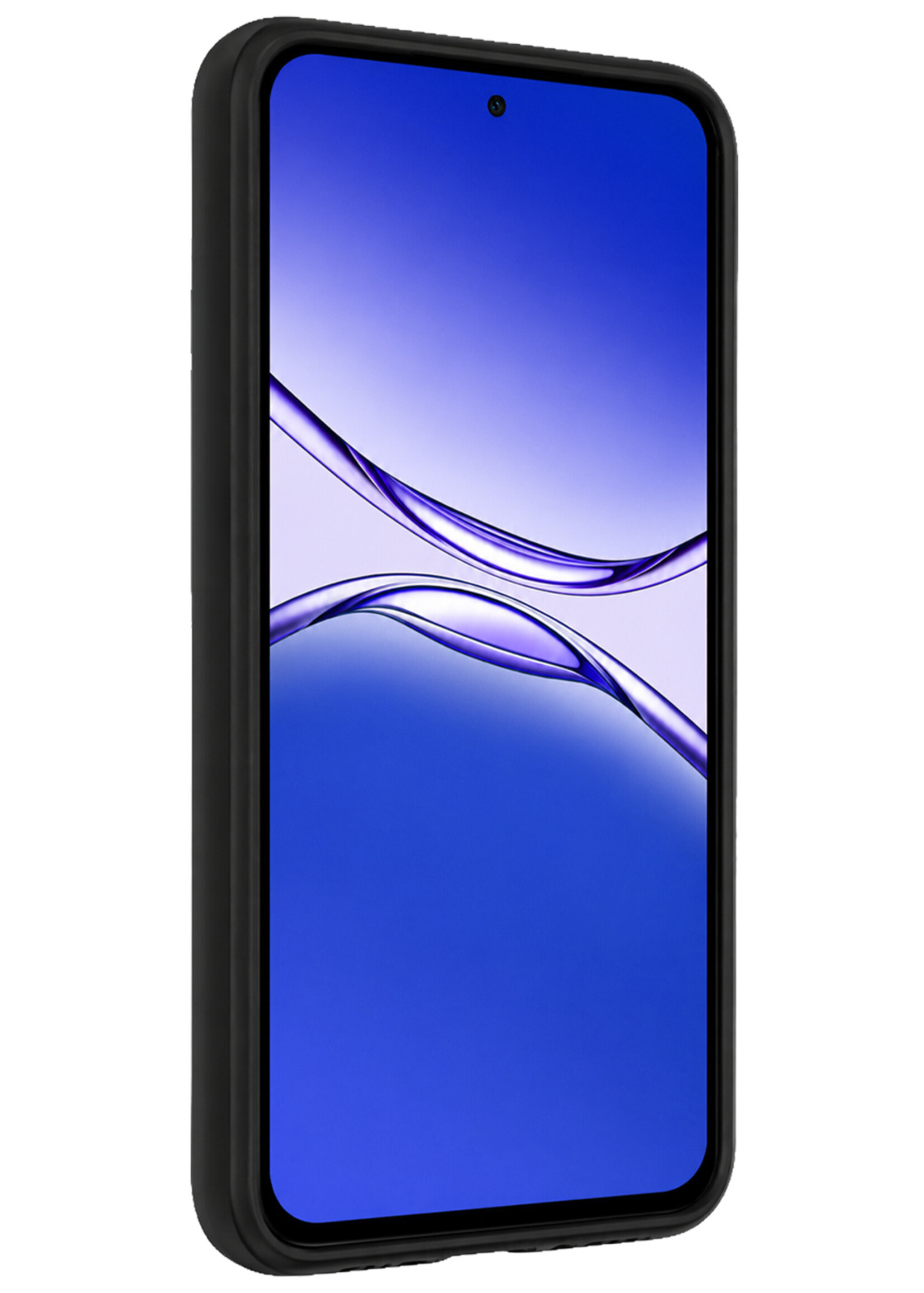 BTH BTH OPPO A5 Pro Hoesje Siliconen Met 2x Screenprotector - Zwart