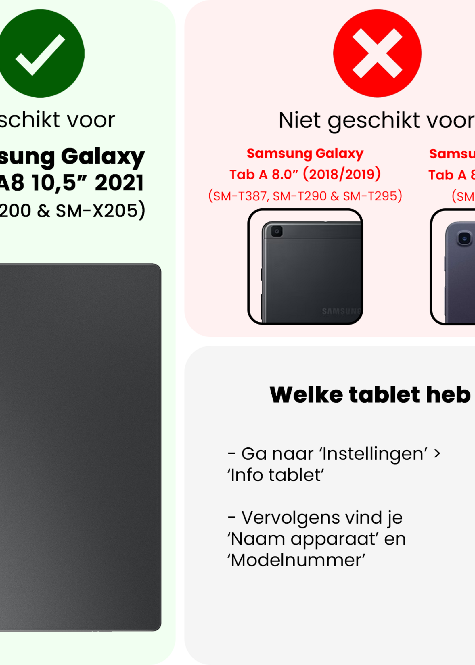 BTH Screenprotector Geschikt voor Samsung Galaxy Tab A8 Screenprotector Tempered Glass Screen Protector Gehard Glas - Screenprotector Geschikt voor Samsung Tab A8 Screenprotector Glas - 2 PACK