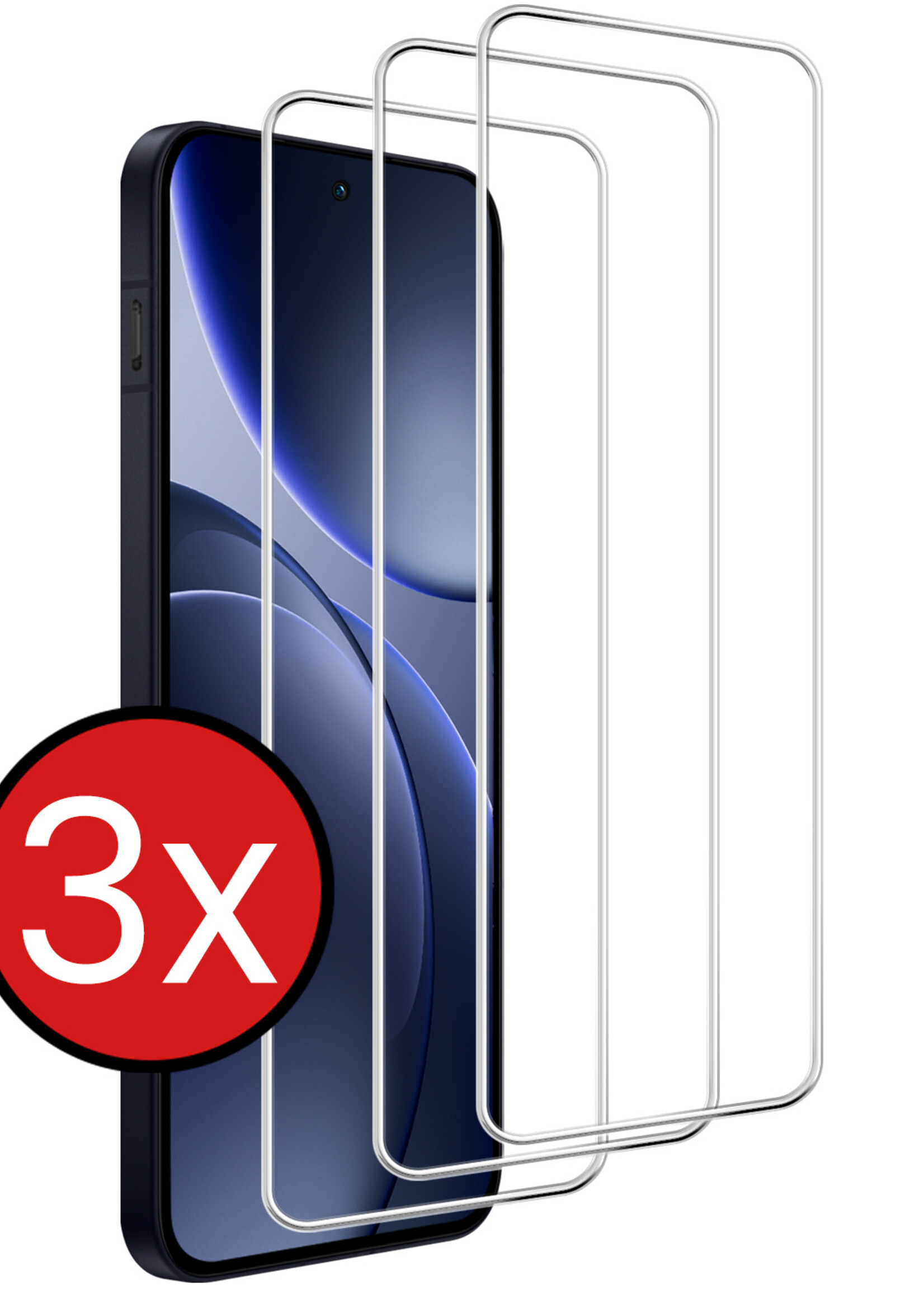 BTH BTH OPPO Find X9 Screenprotector Glas - 3 PACK